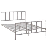 Dower Queen Stainless Steel Bed Gray MOD-5437-GRY