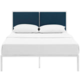 Della King Fabric Bed White Azure MOD-5463-WHI-AZU