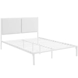 Della King Vinyl Bed MOD-5464-WHI-WHI