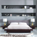 Freja 3 Piece Queen Fabric Bedroom Set Cappuccino Gray MOD-5492-CAP-GRY-SET