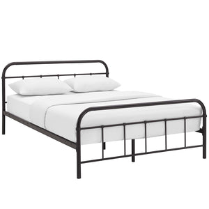 Maisie Queen Stainless Steel Bed Frame Brown MOD-5533-BRN-SET