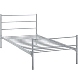 Alina Twin Platform Bed Frame Gray MOD-5551-GRY-SET