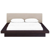 Freja Queen Fabric Platform Bed Cappuccino Beige MOD-5721-CAP-BEI-SET