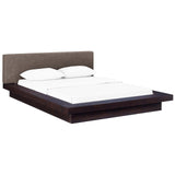 Freja Queen Fabric Platform Bed Cappuccino Brown MOD-5721-CAP-BRN-SET