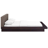 Freja Queen Fabric Platform Bed Cappuccino Brown MOD-5721-CAP-BRN-SET