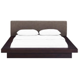 Freja Queen Fabric Platform Bed Cappuccino Brown MOD-5721-CAP-BRN-SET