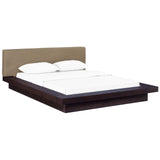 Freja Queen Fabric Platform Bed Cappuccino Latte MOD-5721-CAP-LAT-SET