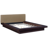 Freja Queen Fabric Platform Bed Cappuccino Latte MOD-5721-CAP-LAT-SET