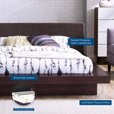 Freja Queen Fabric Platform Bed Cappuccino Latte MOD-5721-CAP-LAT-SET