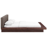 Freja Queen Fabric Platform Bed Walnut Brown MOD-5721-WAL-BRN-SET