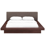 Freja Queen Fabric Platform Bed Walnut Brown MOD-5721-WAL-BRN-SET