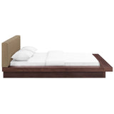 Freja Queen Fabric Platform Bed Walnut Latte MOD-5721-WAL-LAT-SET