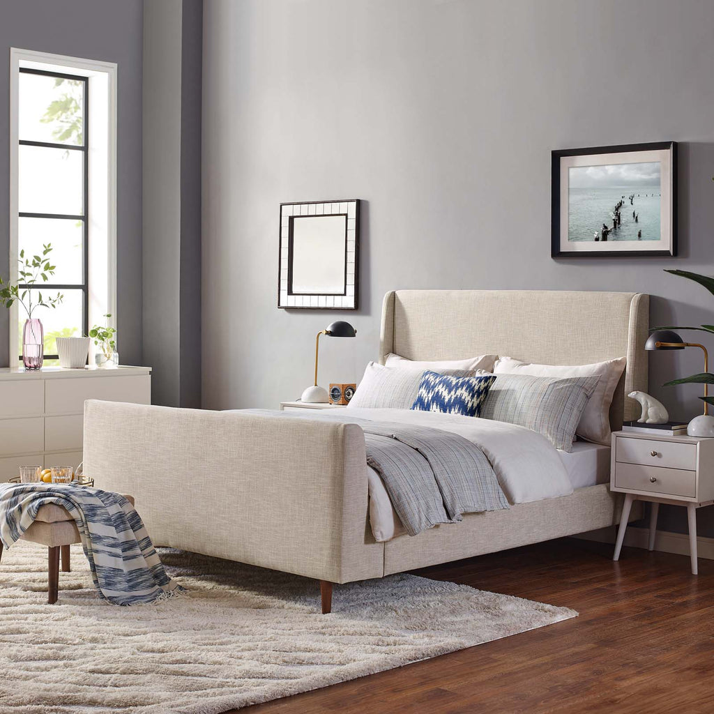 West elm store sleigh bed