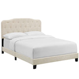 Amelia Twin Upholstered Fabric Bed Beige MOD-5838-BEI