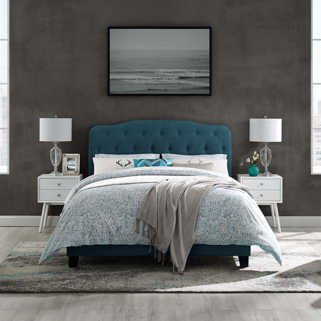 Amelia Full Upholstered Fabric Bed Azure MOD-5839-AZU