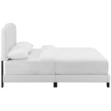 Amelia Queen Upholstered Fabric Bed White MOD-5840-WHI