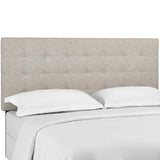 Paisley Tufted Twin Upholstered Linen Fabric Headboard Beige MOD-5846-BEI