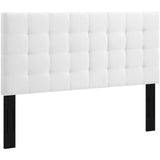 Paisley Tufted Twin Upholstered Linen Fabric Headboard White MOD-5846-WHI