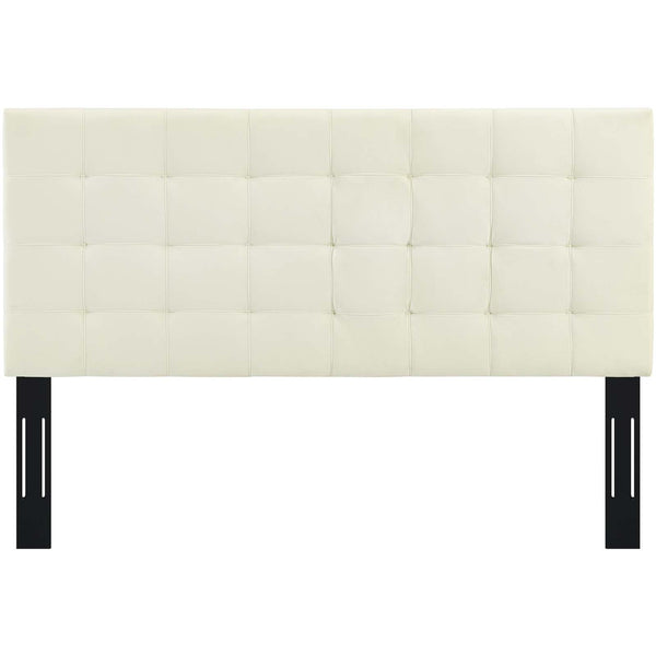 Paisley Tufted Twin Upholstered Performance Velvet Headboard Ivory MOD-5847-IVO