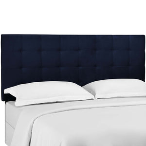 Paisley Tufted Twin Upholstered Performance Velvet Headboard Midnight Blue MOD-5847-MID