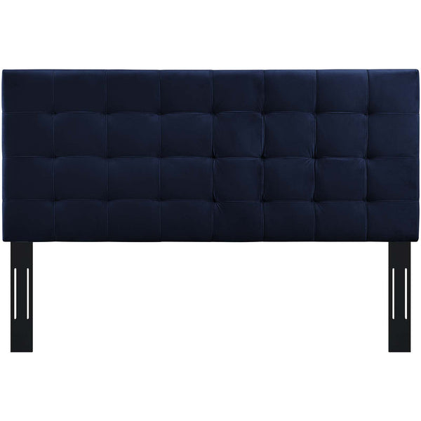 Paisley Tufted Twin Upholstered Performance Velvet Headboard Midnight Blue MOD-5847-MID