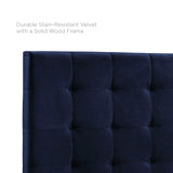 Paisley Tufted Twin Upholstered Performance Velvet Headboard Midnight Blue MOD-5847-MID