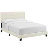 Amira Twin Performance Velvet Bed Ivory MOD-5851-IVO