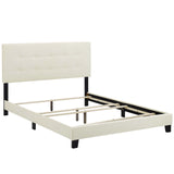 Amira Full Performance Velvet Bed Ivory MOD-5859-IVO