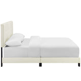 Amira Full Performance Velvet Bed Ivory MOD-5859-IVO