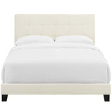 Amira Full Performance Velvet Bed Ivory MOD-5859-IVO