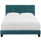 Amira Full Performance Velvet Bed Sea Blue MOD-5859-SEA