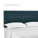 Helena Tufted Full / Queen Upholstered Linen Fabric Headboard Azure MOD-5860-AZU