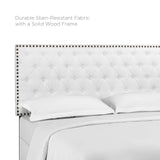 Helena Tufted King and California King Upholstered Linen Fabric Headboard White MOD-5861-WHI