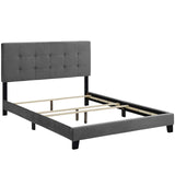 Amira King Performance Velvet Bed Gray MOD-5871-GRY