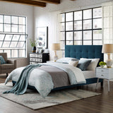 Melanie Twin Tufted Button Upholstered Fabric Platform Bed Azure MOD-5877-AZU