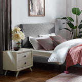 Taylor Full / Queen Upholstered Linen Fabric Headboard Light Gray MOD-5880-LGR