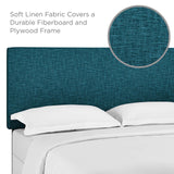 Taylor King and California King Upholstered Linen Fabric Headboard Teal MOD-5883-TEA