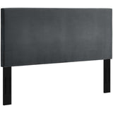 Taylor King and California King Upholstered Performance Velvet Headboard Gray MOD-5884-GRY