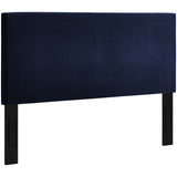 Taylor King and California King Upholstered Performance Velvet Headboard Midnight Blue MOD-5884-MID