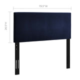 Taylor King and California King Upholstered Performance Velvet Headboard Midnight Blue MOD-5884-MID