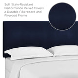 Taylor King and California King Upholstered Performance Velvet Headboard Midnight Blue MOD-5884-MID