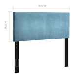 Taylor King and California King Upholstered Performance Velvet Headboard Sea Blue MOD-5884-SEA