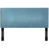 Taylor King and California King Upholstered Performance Velvet Headboard Sea Blue MOD-5884-SEA