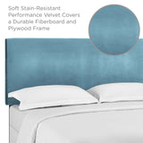 Taylor King and California King Upholstered Performance Velvet Headboard Sea Blue MOD-5884-SEA