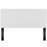 Taylor King and California King Upholstered Faux Leather Headboard White MOD-5885-WHI