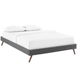 Loryn Full Fabric Bed Frame with Round Splayed Legs Gray MOD-5889-GRY
