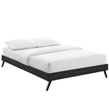 Loryn Queen Vinyl Bed Frame with Round Splayed Legs Black MOD-5890-BLK