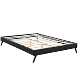 Loryn Queen Vinyl Bed Frame with Round Splayed Legs Black MOD-5890-BLK