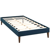 Tessie Twin Fabric Bed Frame with Squared Tapered Legs Azure MOD-5895-AZU