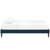 Tessie Twin Fabric Bed Frame with Squared Tapered Legs Azure MOD-5895-AZU